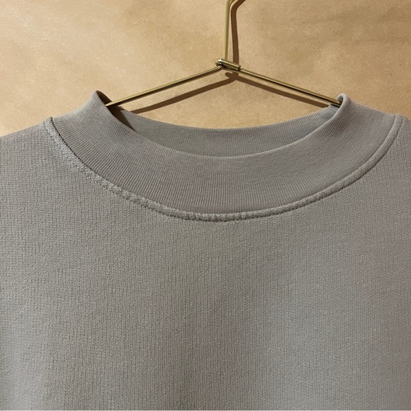 Cotton Citizen | Milan Crew Sweatshirt Cropped Mock Neck Cotton Terry Size S - Picture 3 of 11